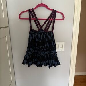 Free People One Ryker tank in blue with purple trim